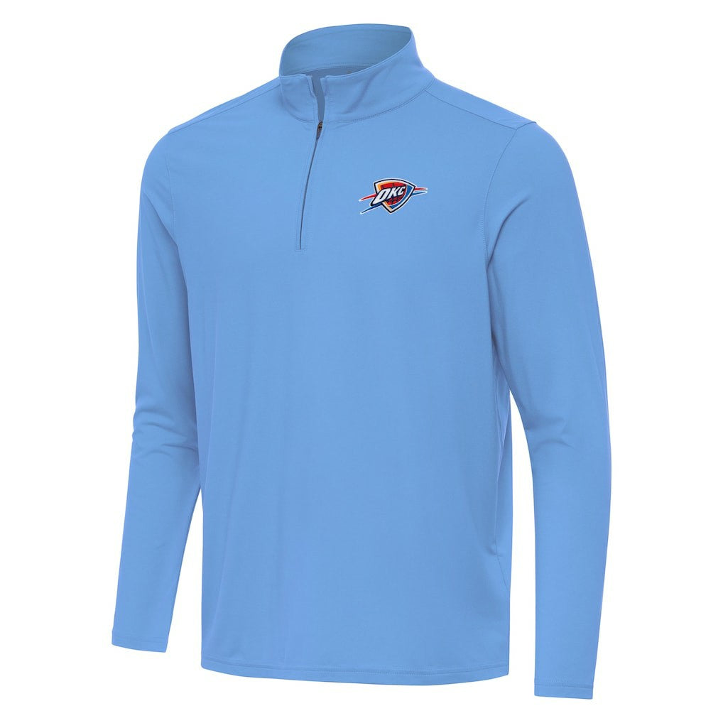 Oklahoma City Thunder Antigua Intent Quarter-Zip Top Powder Blue