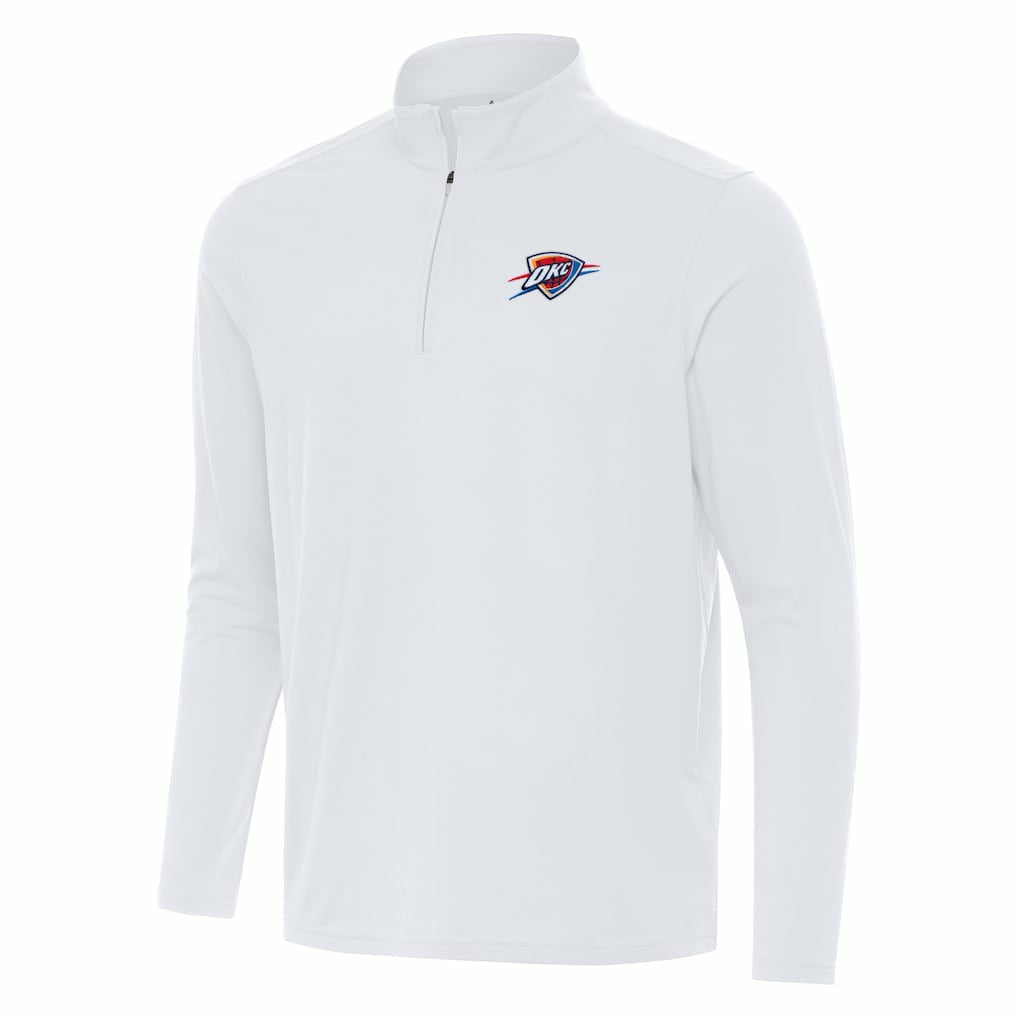 Oklahoma City Thunder Antigua Intent Quarter-Zip Top White