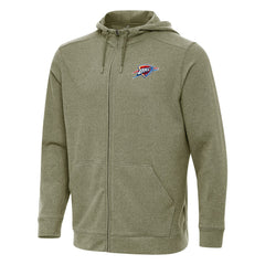 Oklahoma City Thunder Antigua Effortless Full-Zip Hoodie Jacket Olive