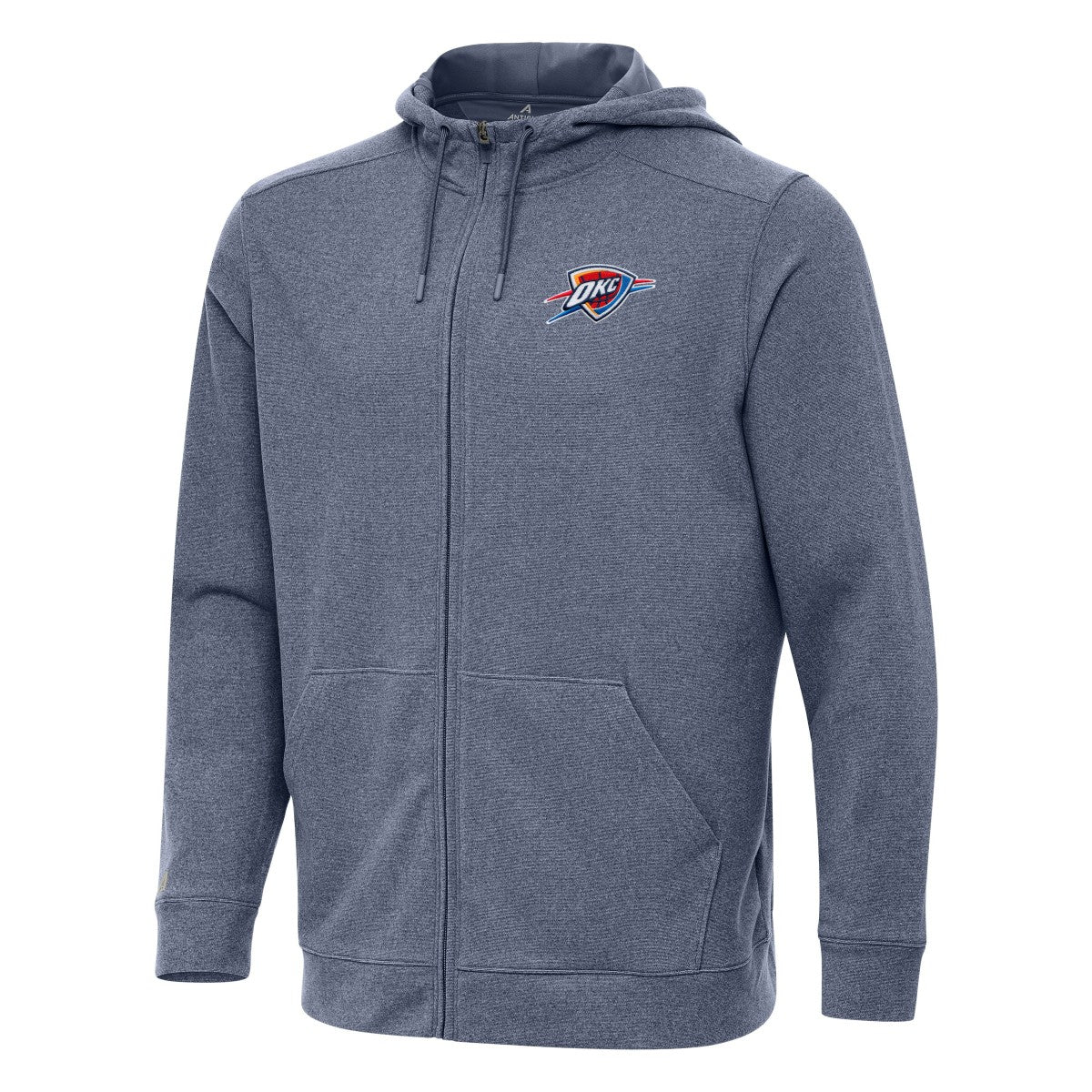 Oklahoma City Thunder Antigua Effortless Full-Zip Hoodie Jacket Heather Navy outlet