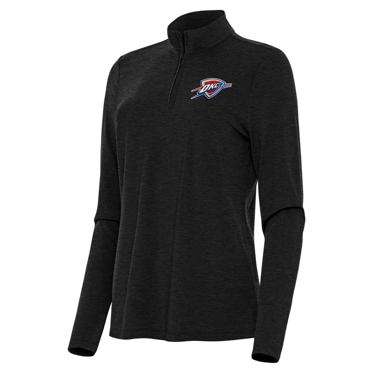 Oklahoma City Thunder Antigua Women's Bright Quarter-Zip Top Heather Black