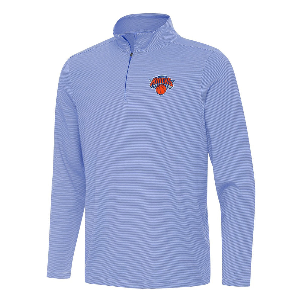 New York Knicks Antigua Twine Quarter-Zip Top Royal