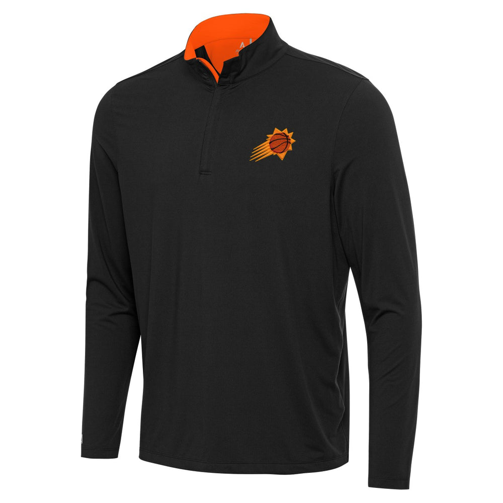 Phoenix Suns Antigua Content Quarter-Zip Top Black/Orange