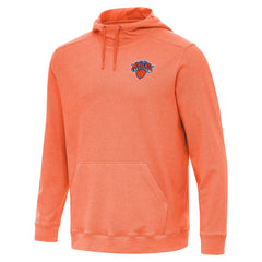New York Knicks Antigua Cloud Pullover Hoodie Heather Orange