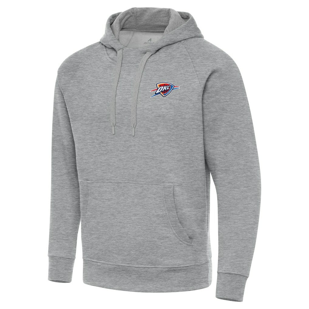 Oklahoma City Thunder Antigua Big & Tall Victory Raglan Pullover Hoodie Heather Gray outlet