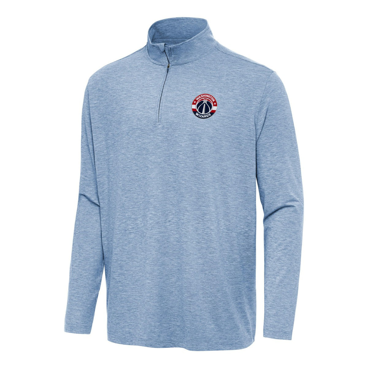 Washington Wizards Antigua Hunk Quarter-Zip Top Heather Aqua