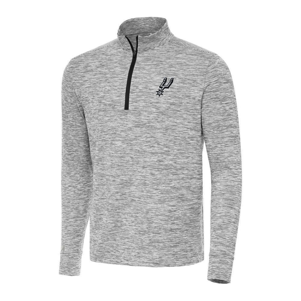 San Antonio Spurs Antigua Cause Quarter-Zip Top Black