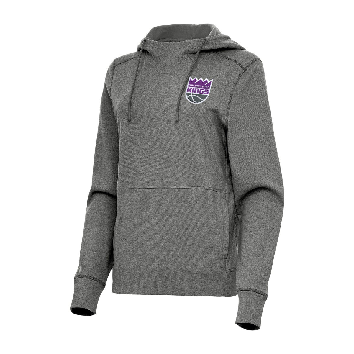 Sacramento Kings Antigua Women's Justice Pullover Hoodie Heather Charcoal outlet