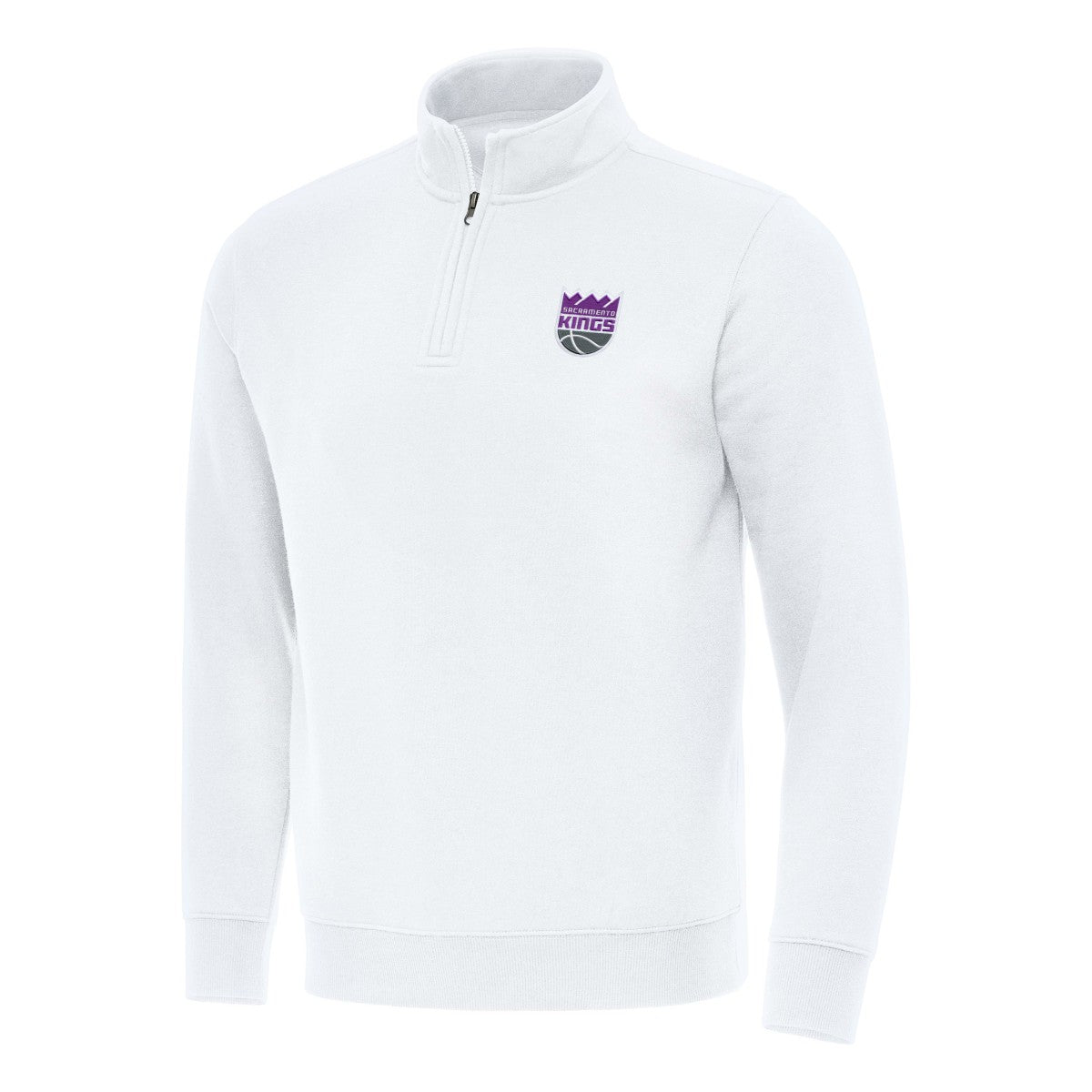Sacramento Kings Antigua Victory Quarter-Zip Mock Sweatshirt White outlet