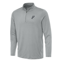 San Antonio Spurs Antigua Reprocess Quarter-Zip Top Gray