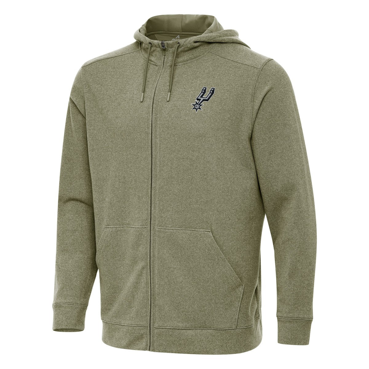 San Antonio Spurs Antigua Effortless Full-Zip Hoodie Jacket Olive