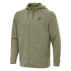 San Antonio Spurs Antigua Effortless Full-Zip Hoodie Jacket Olive