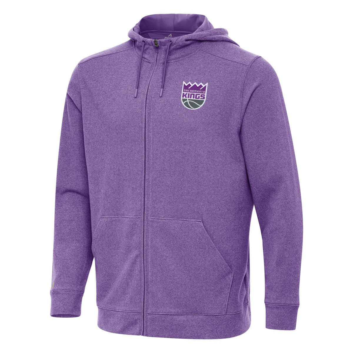 Sacramento Kings Antigua Effortless Full-Zip Hoodie Jacket Heather Purple outlet