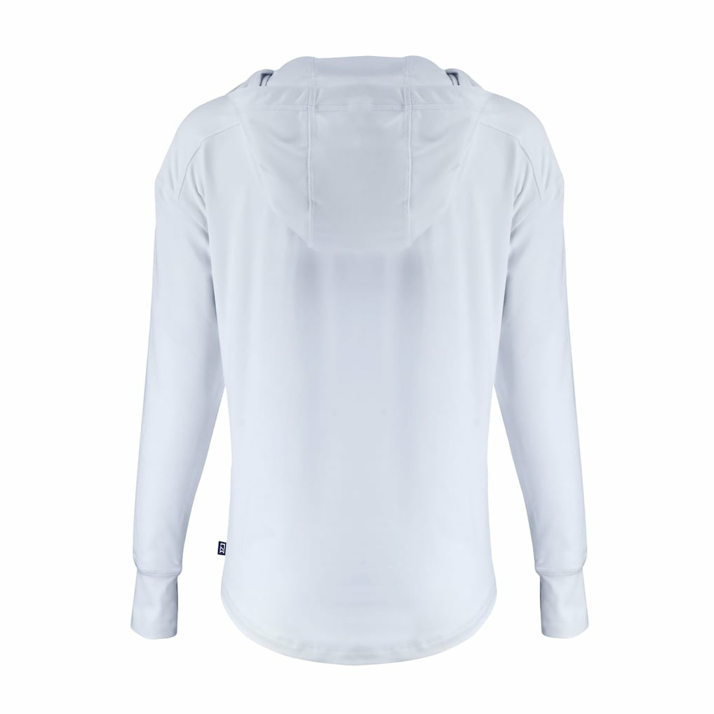 Cleveland Browns Cutter & Buck Women's Daybreak Eco Recycled Half-Zip Hoodie - White Hoodies