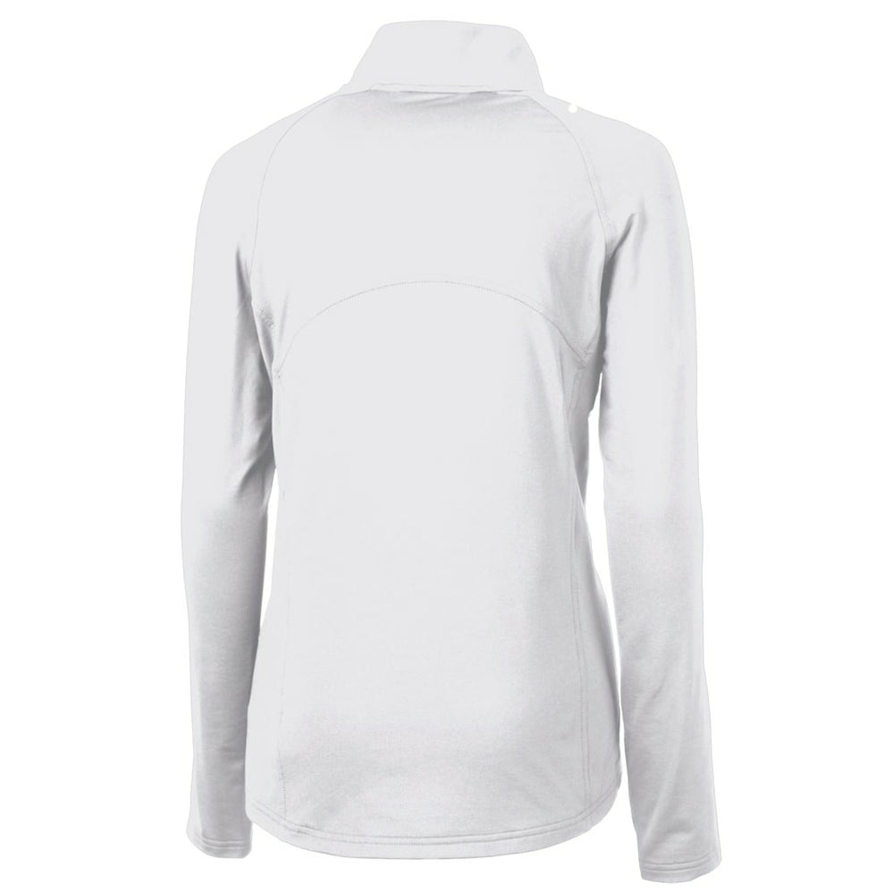 Cleveland Browns Cutter & Buck Women's Adapt Eco Knit Stretch Recycled Half-Zip Pullover Top - White Pullover