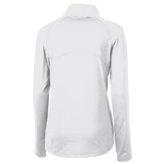 Cleveland Browns Cutter & Buck Women's Adapt Eco Knit Stretch Recycled Half-Zip Pullover Top - White Pullover