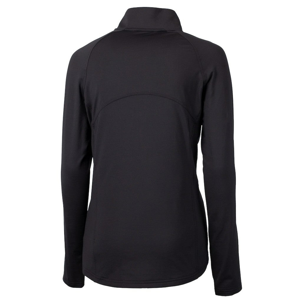 Cleveland Browns Cutter & Buck Women's Adapt Eco Knit Stretch Recycled Half-Zip Pullover Top - Black Pullover