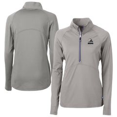 Cleveland Browns Cutter & Buck Women's Adapt Eco Knit Stretch Recycled Half-Zip Pullover Top - Gray Pullover