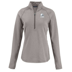 Cleveland Browns Cutter & Buck Women's Peshastin Eco Fleece Recycled Half-Zip Pullover Top - Heather Gray Pullover