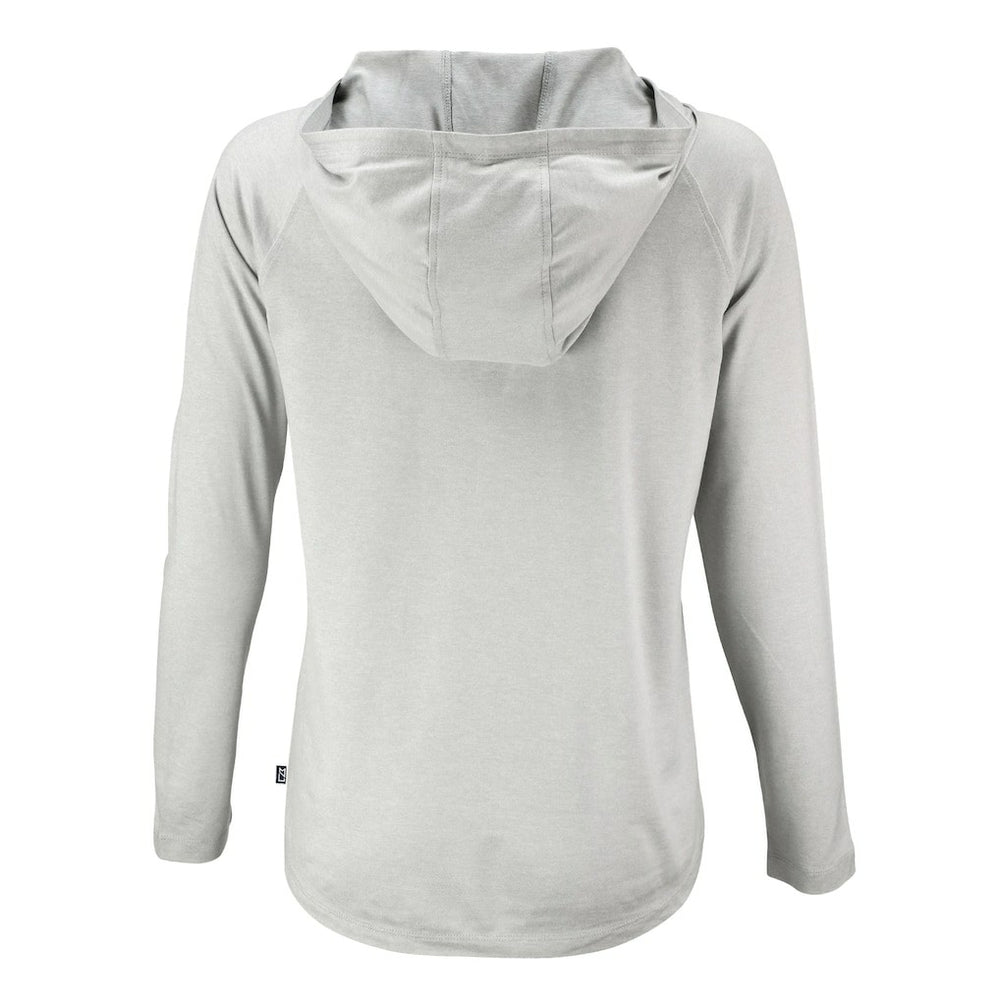 Cleveland Browns Cutter & Buck Women's Coastline Epic Comfort Eco Recycled Quarter-Snap Long Sleeve Hoodie T-Shirt - Gray Hoodies