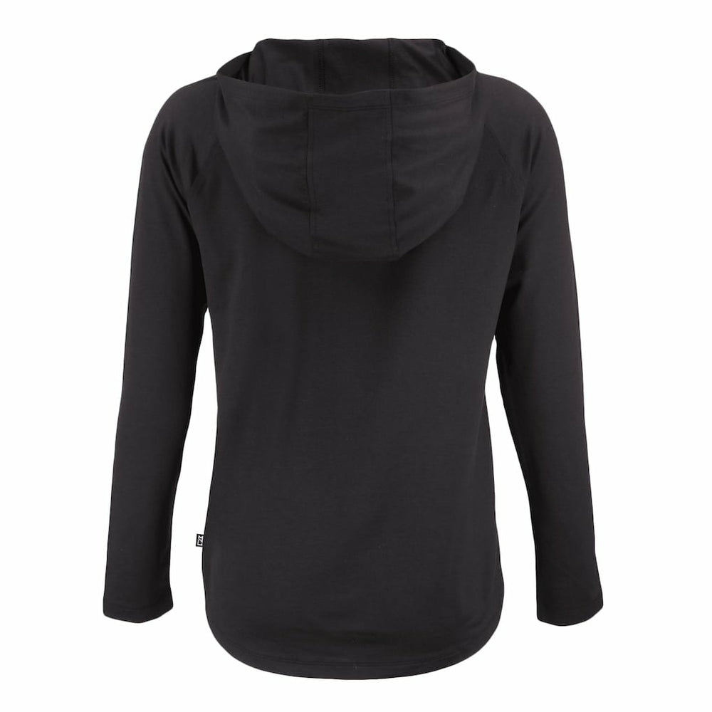 Cleveland Browns Cutter & Buck Women's Coastline Epic Comfort Eco Recycled Quarter-Snap Long Sleeve Hoodie T-Shirt - Black Hoodies