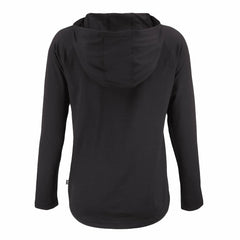 Cleveland Browns Cutter & Buck Women's Coastline Epic Comfort Eco Recycled Quarter-Snap Long Sleeve Hoodie T-Shirt - Black Hoodies