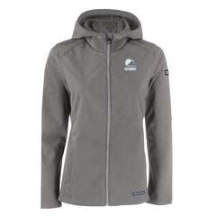 Cleveland Browns Cutter & Buck Women's Evoke Eco Softshell Recycled Full-Zip Hoodie Jacket - Gray Hoodies