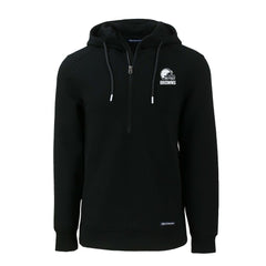 Cleveland Browns Cutter & Buck Roam Eco Recycled Half-Zip Pullover Hoodie - Black Hoodies