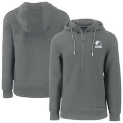 Cleveland Browns Cutter & Buck Roam Eco Recycled Half-Zip Pullover Hoodie - Gray Hoodies