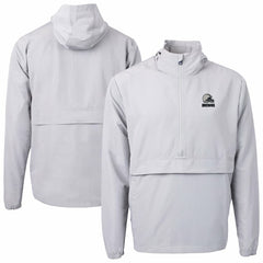 Cleveland Browns Cutter & Buck Charter Eco Recycled Anorak Half-Zip Hoodie Jacket - Gray Hoodies