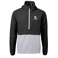 Cleveland Browns Cutter & Buck Charter Eco Recycled Anorak Half-Zip Hoodie Jacket - Black Hoodies