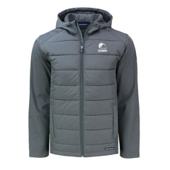 Cleveland Browns Cutter & Buck Evoke Hybrid Eco Softshell Recycled Full-Zip Hooded Jacket - Gray Jackets