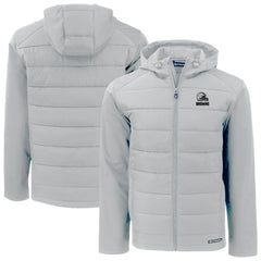 Cleveland Browns Cutter & Buck Evoke Hybrid Eco Softshell Recycled Full-Zip Hooded Jacket - Gray Jackets