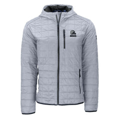 Cleveland Browns Cutter & Buck Rainier Primaloft Eco Full-Zip Hooded Jacket - Gray Jackets