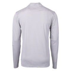 Cleveland Browns Cutter & Buck Big & Tall Virtue Eco Pique Micro Stripe Recycled Quarter-Zip Pullover Top - Gray Pullover