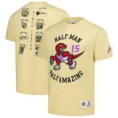 Vince Carter Toronto Raptors Premium T-Shirt Cream - Mitchell & Ness outlet