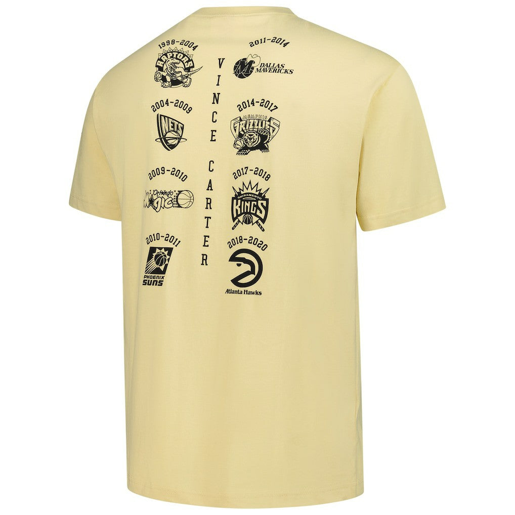 Vince Carter Toronto Raptors Premium T-Shirt Cream - Mitchell & Ness outlet