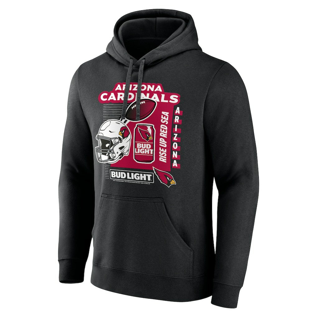 Arizona Cardinals Bud Light Pullover Hoodie - Black Hoodies