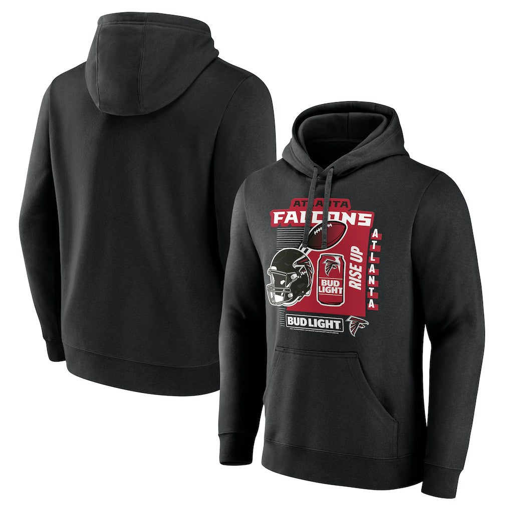 Atlanta Falcons Bud Light Pullover Hoodie - Black Hoodies