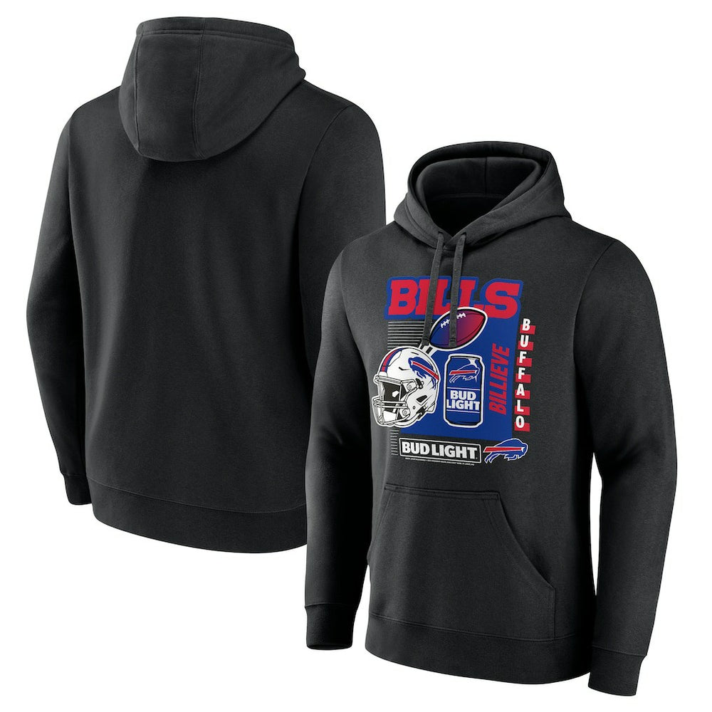 Buffalo Bills Bud Light Pullover Hoodie - Black Hoodies