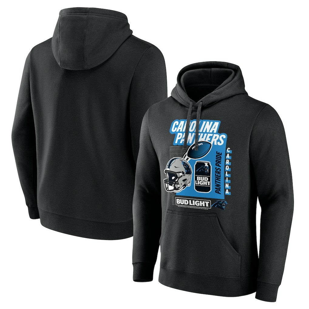 Carolina Panthers Bud Light Pullover Hoodie - Black Hoodies