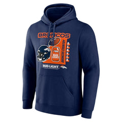 Denver Broncos Bud Light Pullover Hoodie - Navy Hoodies
