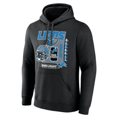 Detroit Lions Bud Light Pullover Hoodie - Black Hoodies