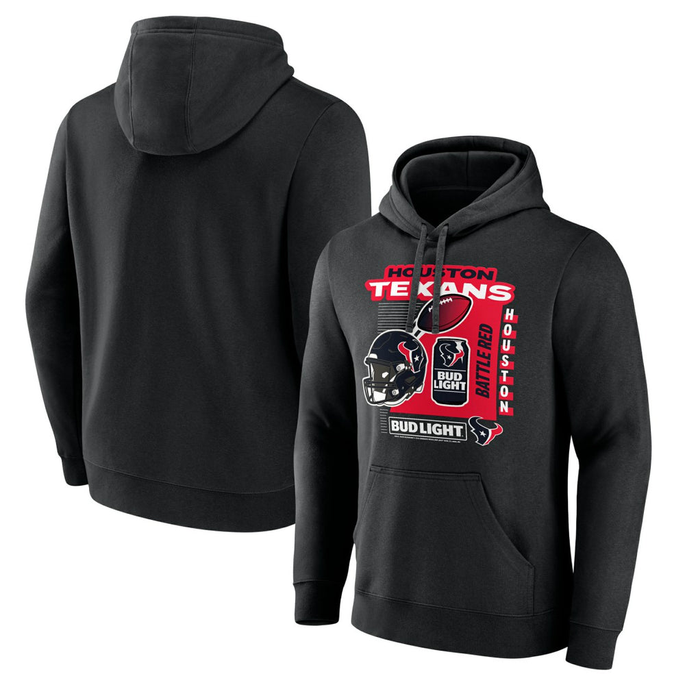 Houston Texans Bud Light Pullover Hoodie - Black Hoodies