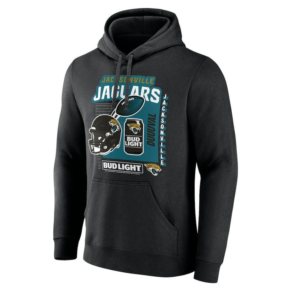Jacksonville Jaguars Bud Light Pullover Hoodie - Black Hoodies