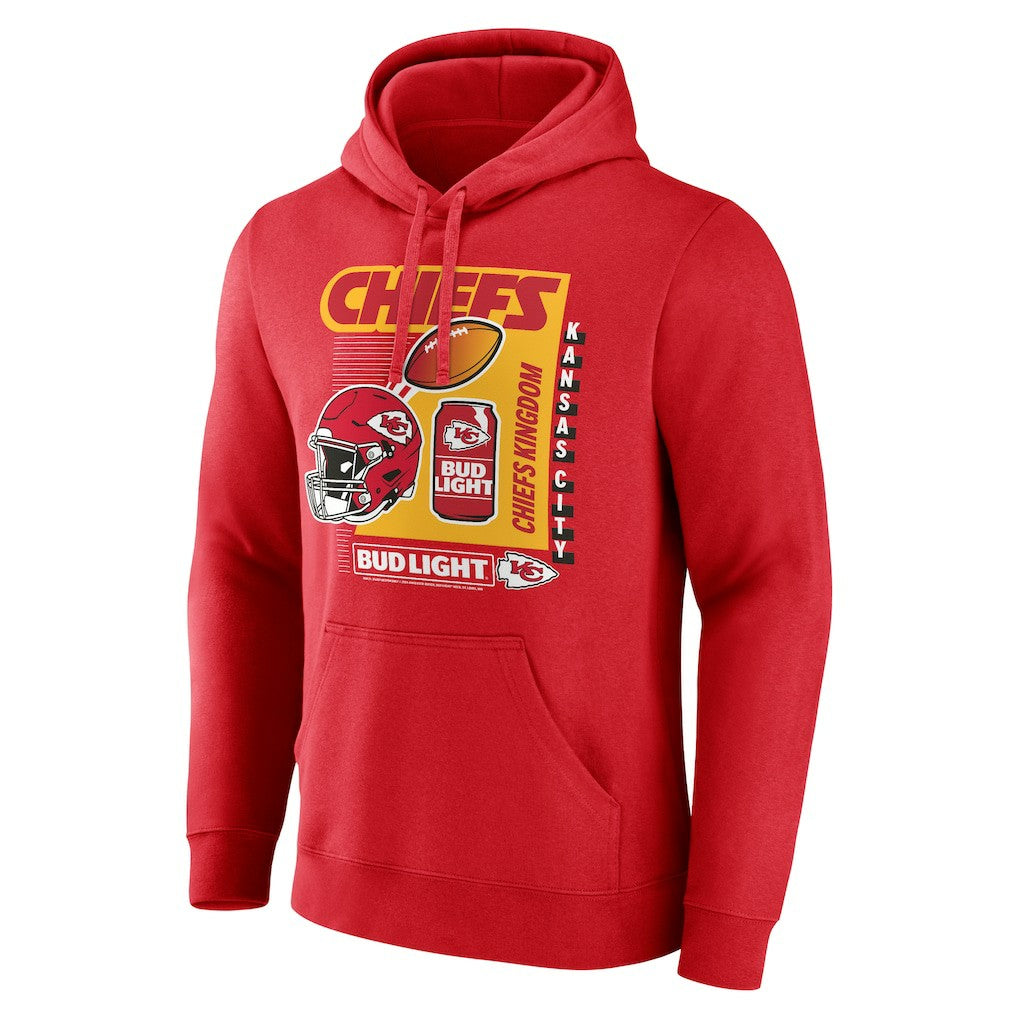 Kansas City Chiefs Bud Light Pullover Hoodie - Red Hoodies