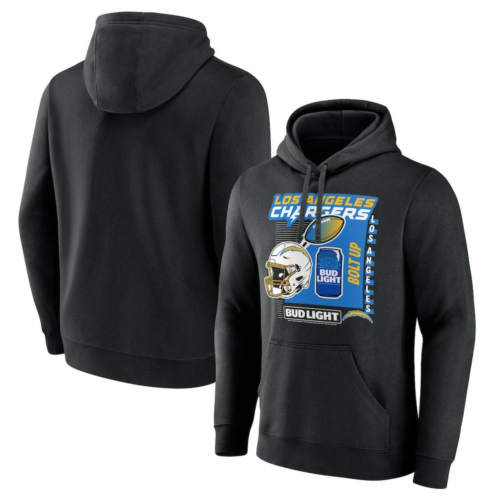 Los Angeles Chargers Bud Light Pullover Hoodie - Black Hoodies