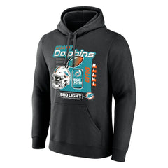 Miami Dolphins Bud Light Pullover Hoodie - Black Hoodies