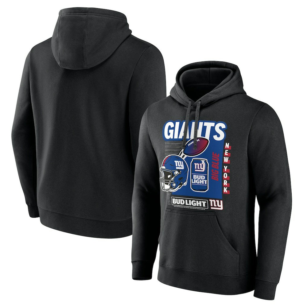 New York Giants Bud Light Pullover Hoodie - Black Hoodies