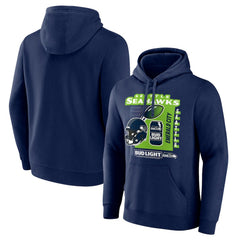 Seattle Seahawks Bud Light Pullover Hoodie - Navy Hoodies